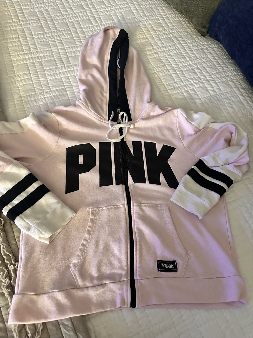 PINK Victoria’s Secret Full Zip Varsity Hoodie